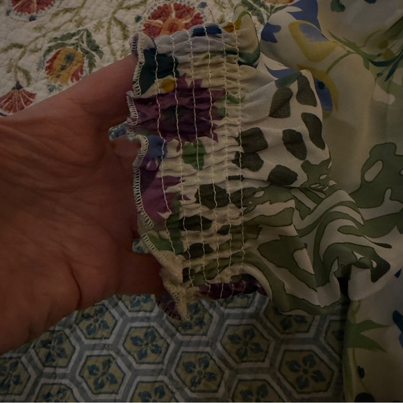 Unique Spectrum Multicolor Floral Ruffle Top - Picture 10 of 10